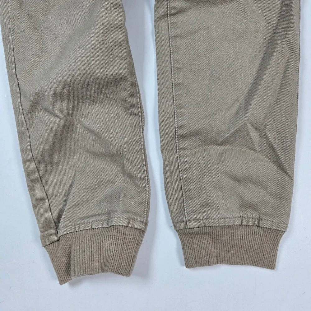 Janie and Jack Jogger Pants Boys 7 Khaki Tan‎ Twill Chino Stretch Casual Tapered